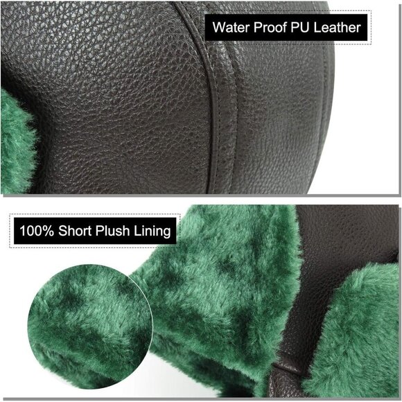 Women\'s Black Hunting Ear Flap Christmas Vacation Trapper Faux Fur Hat main image 7